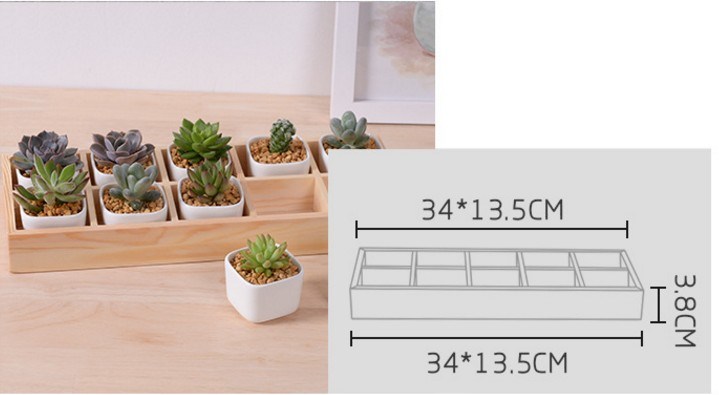 5つの格子ベースのセラミックポットを備えたレジャーデスク