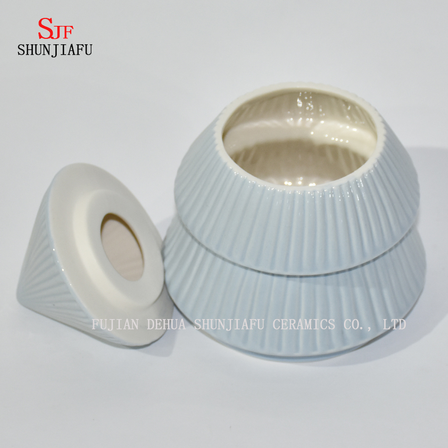 3層セラミックキャニスターブルー