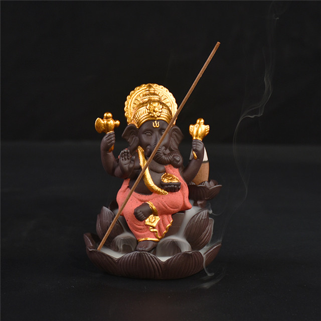 Garnesh ceramic Backflow Incense burner 2521