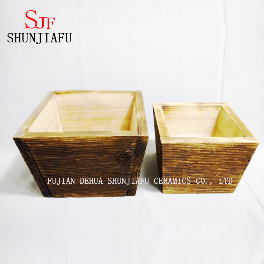 植物用フラワー木製プランターボックス