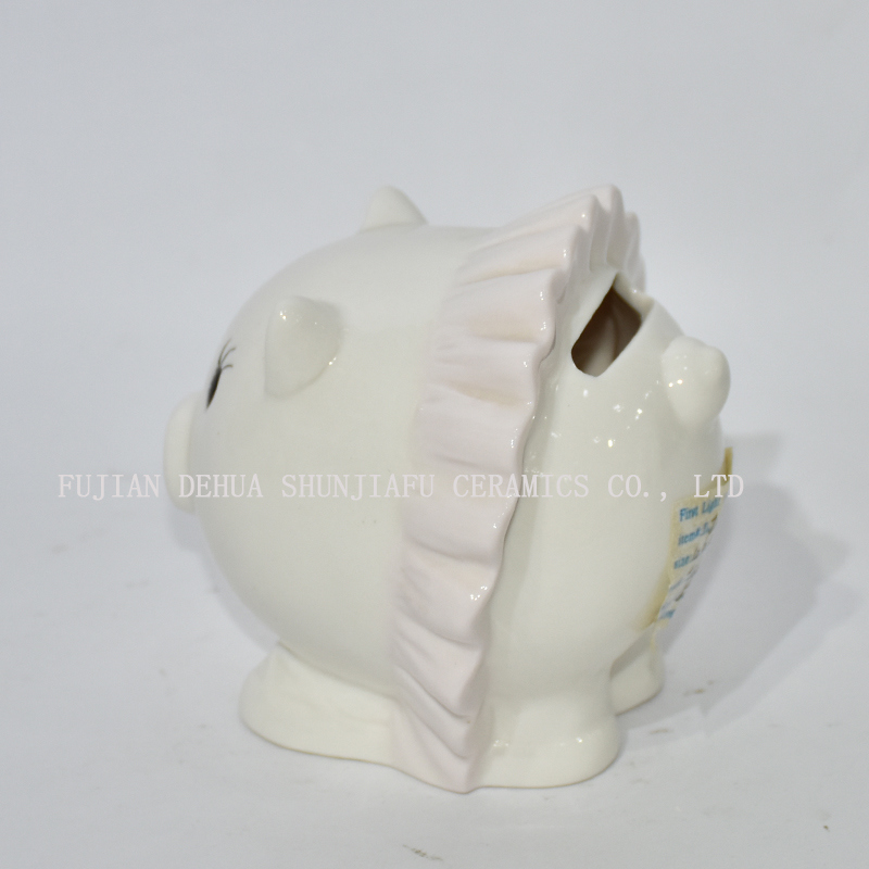 かわいい摩耗スカートピンク豚セラミック貯金箱家の装飾