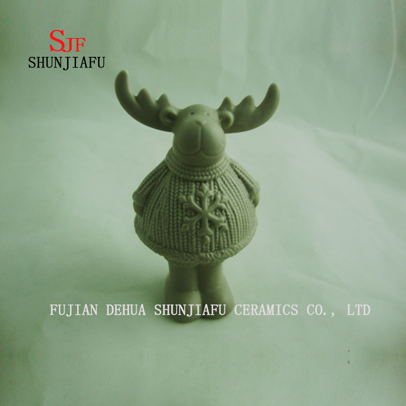 灰色の鹿のコーヒーバーのクリームの家具の記事/家/オフィスの装飾、セラミック記事3サイズ/ S