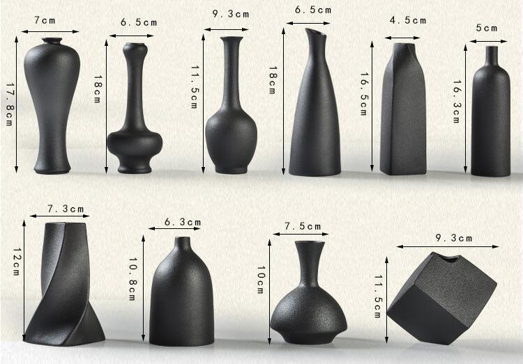 現代のファッションパーソナリティ特殊型セラミック黒花瓶