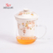 より多くのスタイルと色オフィス家庭用フラワーティーティーカップ