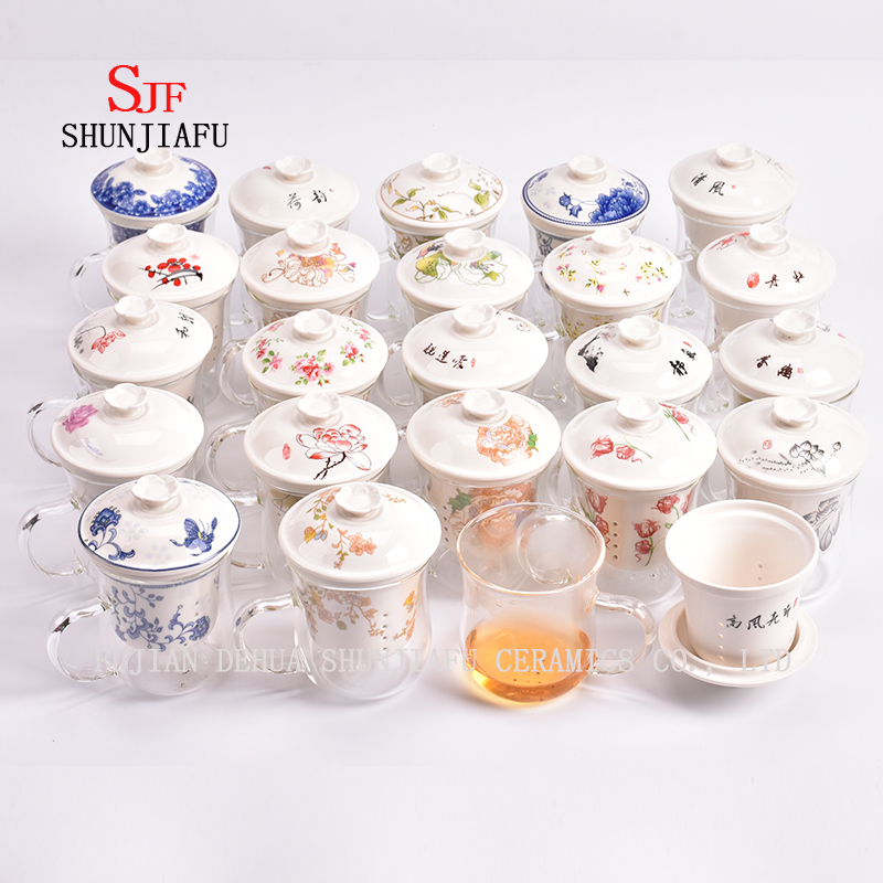 その他のスタイルと色Office家庭用フラワーティーカップセラミック、400ml