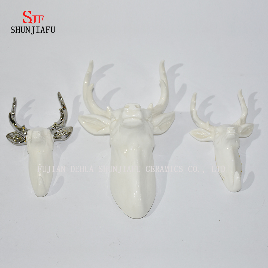 セラミック剥製鹿の頭の壁の装飾装飾/電気アンテロープホーン