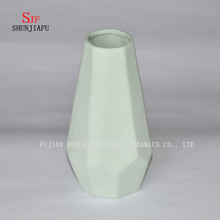 幾何学的形状。セラミック花瓶の装飾品ホームデコレーション/ライトグリーン