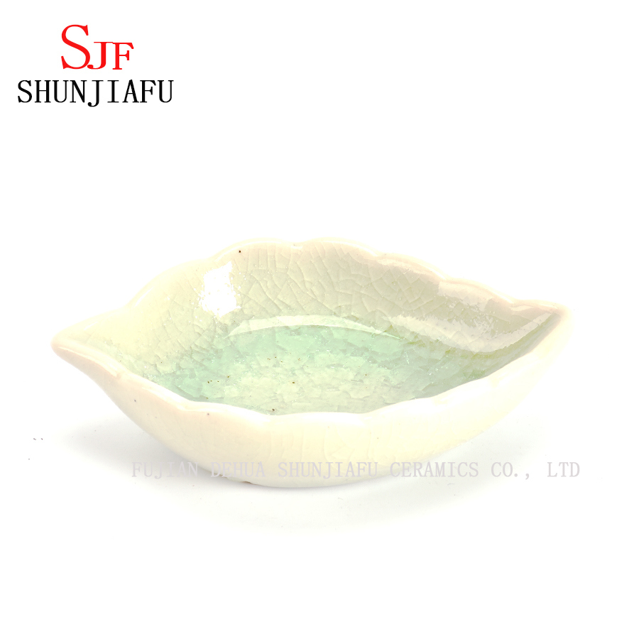 スプーン状のセラミックソースディッシュホワイトカラー磁器テイスティングスプーン