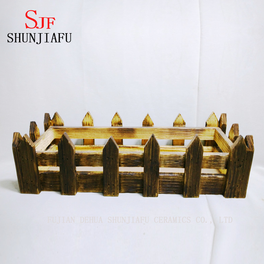 多肉植物のための木製の植木鉢の環境に優しい木製の花プランター