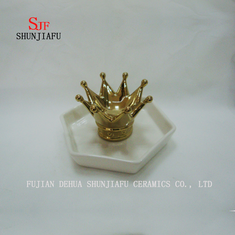 新しい到着セラミックジュエリーオーガナイザーディッシュラッククラフトギフト、ジュエリーラック