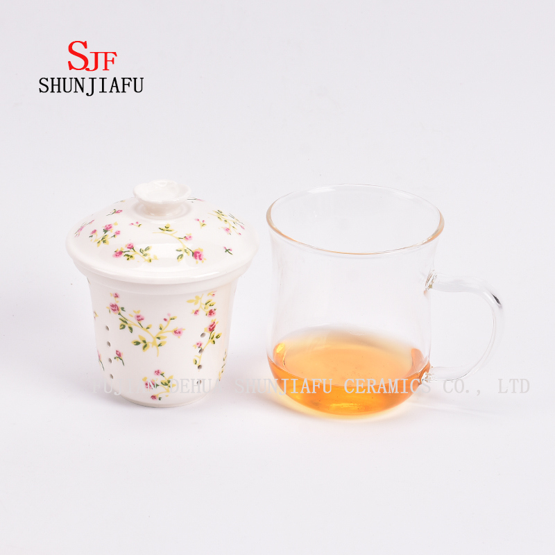 その他のスタイルと色Office家庭用フラワーティーカップセラミック、400ml