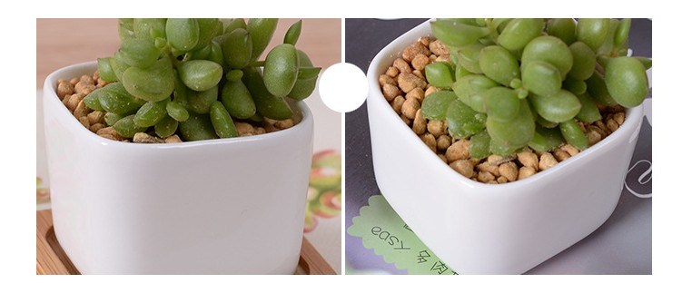 クリエイティブデスクトップデコレーションミニホワイトセラミックフラワーポット