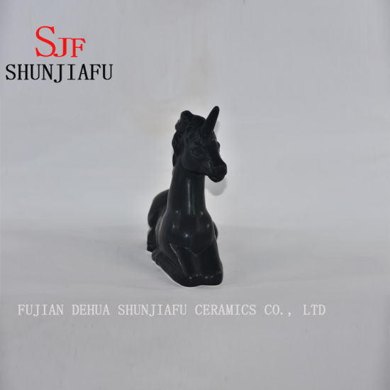 家の装飾のためのセラミック座り馬ギャロップ
