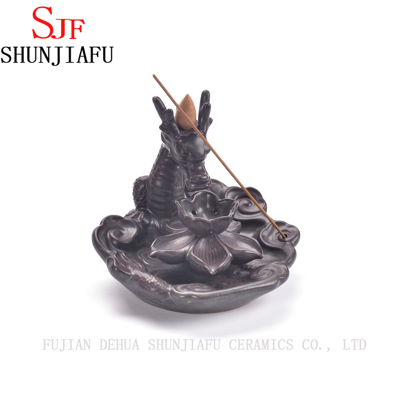 セラミックドラゴン逆流香炉