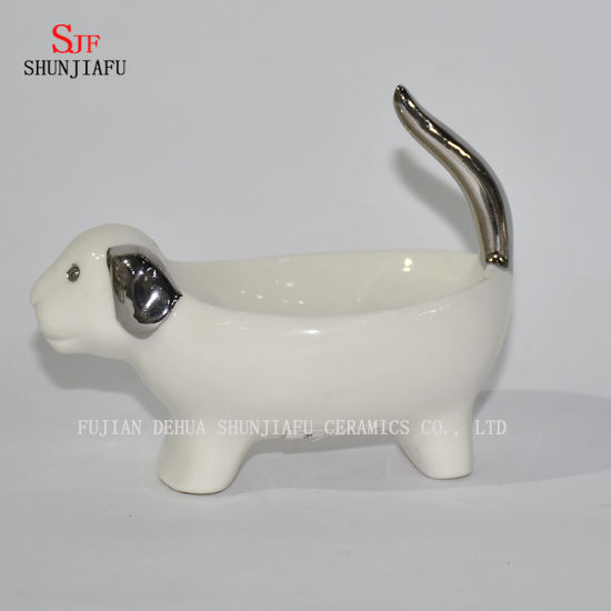 動物の犬/豚の形、家の浴室セラミック石鹸ケースホルダー