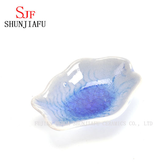 スプーン状のセラミックソースディッシュホワイトカラー磁器テイスティングスプーン