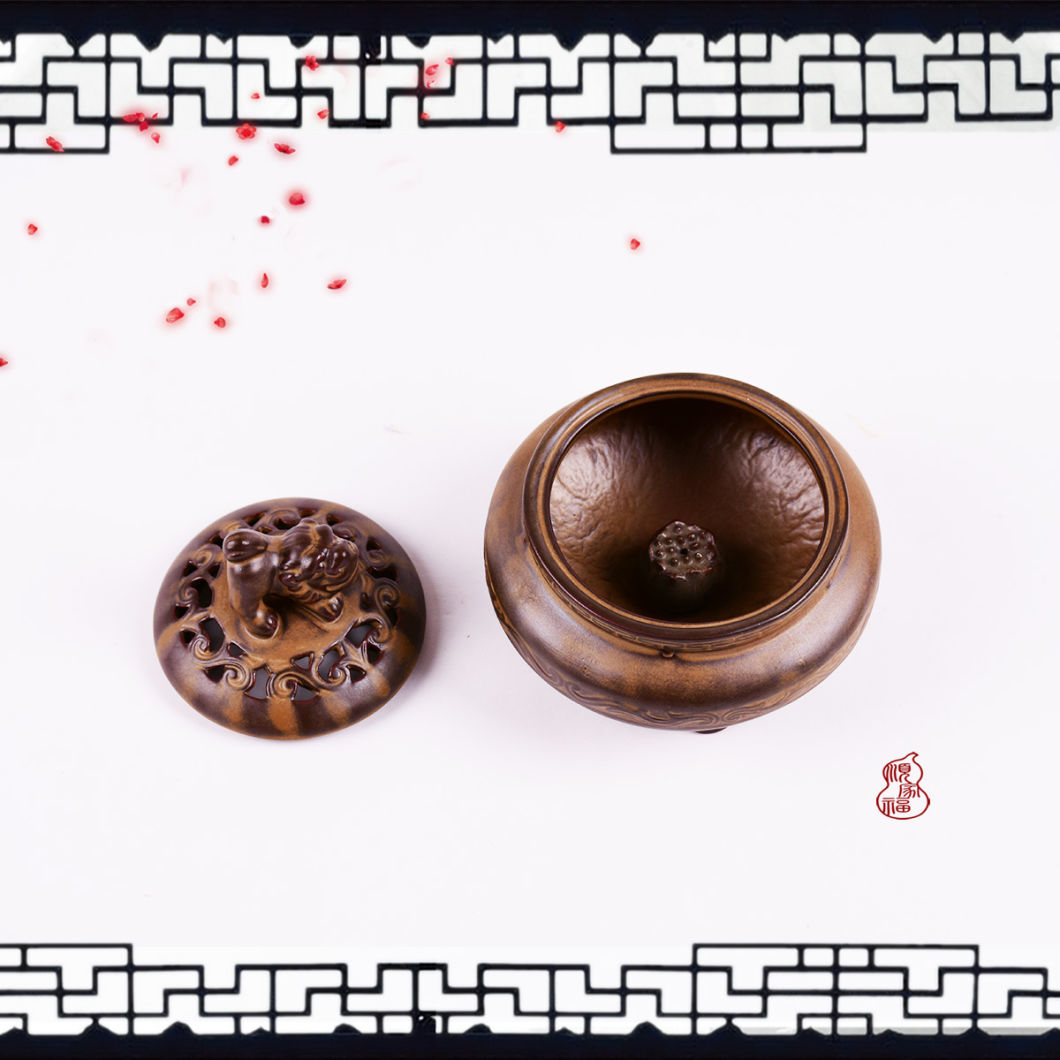 眠りのライオンリングお香バーナーお香バーナー、お香ホルダー、香炉、瞑想用