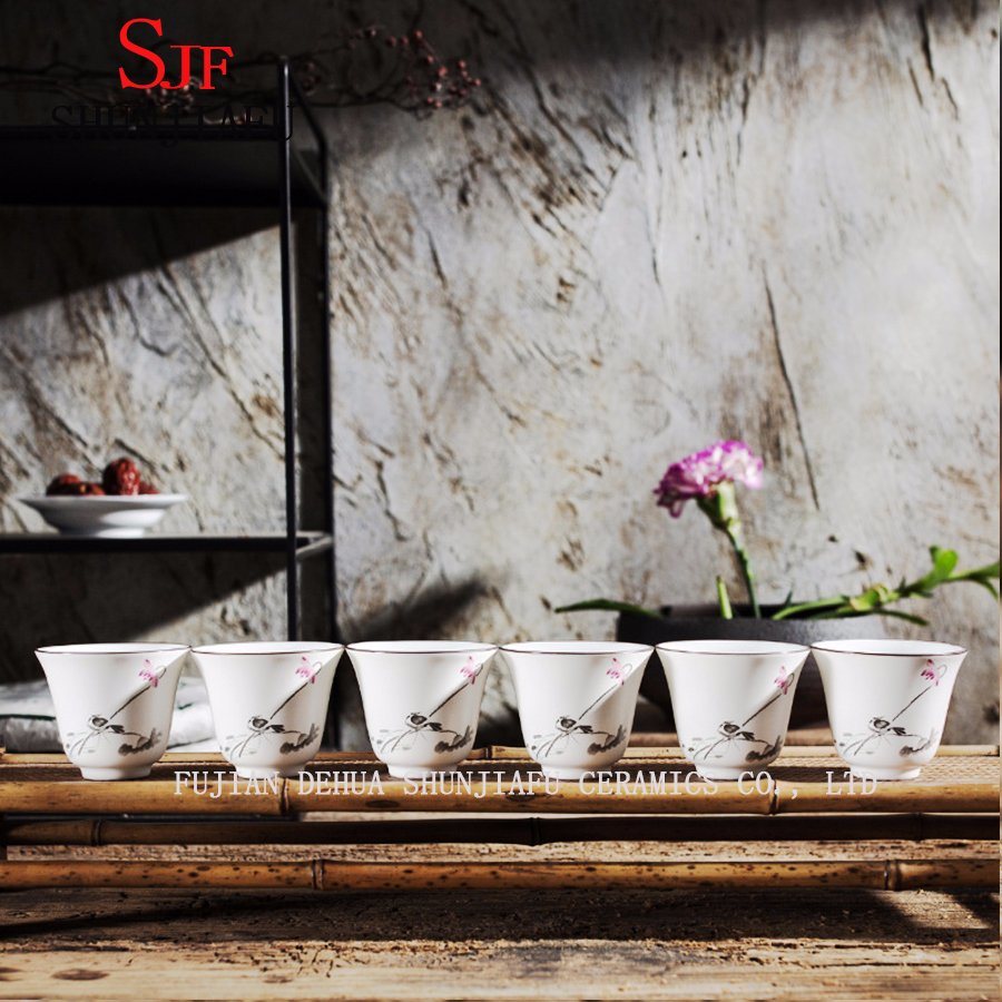 高品質の手作りカラーロータスセラミックカンフーティーカップ