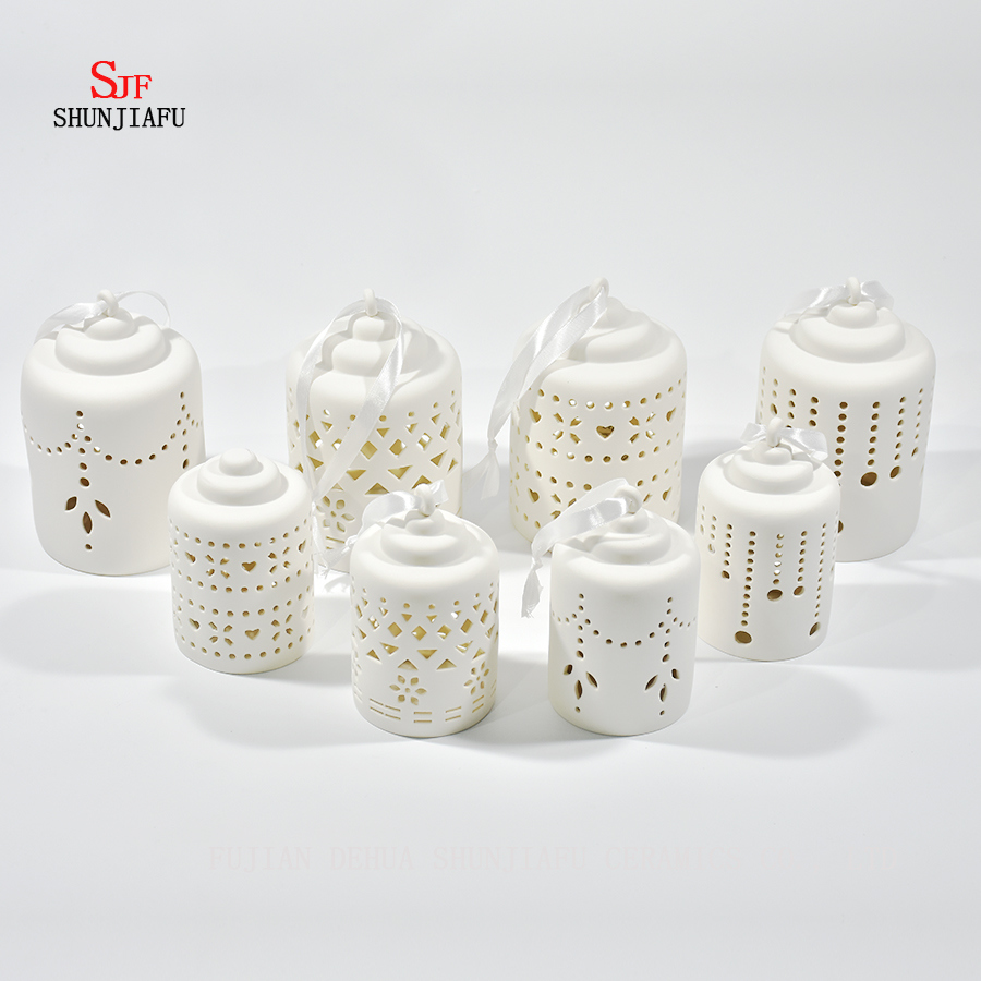 セラミックティーライトホルダーキャンドルホルダーキャンドルホルダーマシン/ Cによって刻まれたティーライト