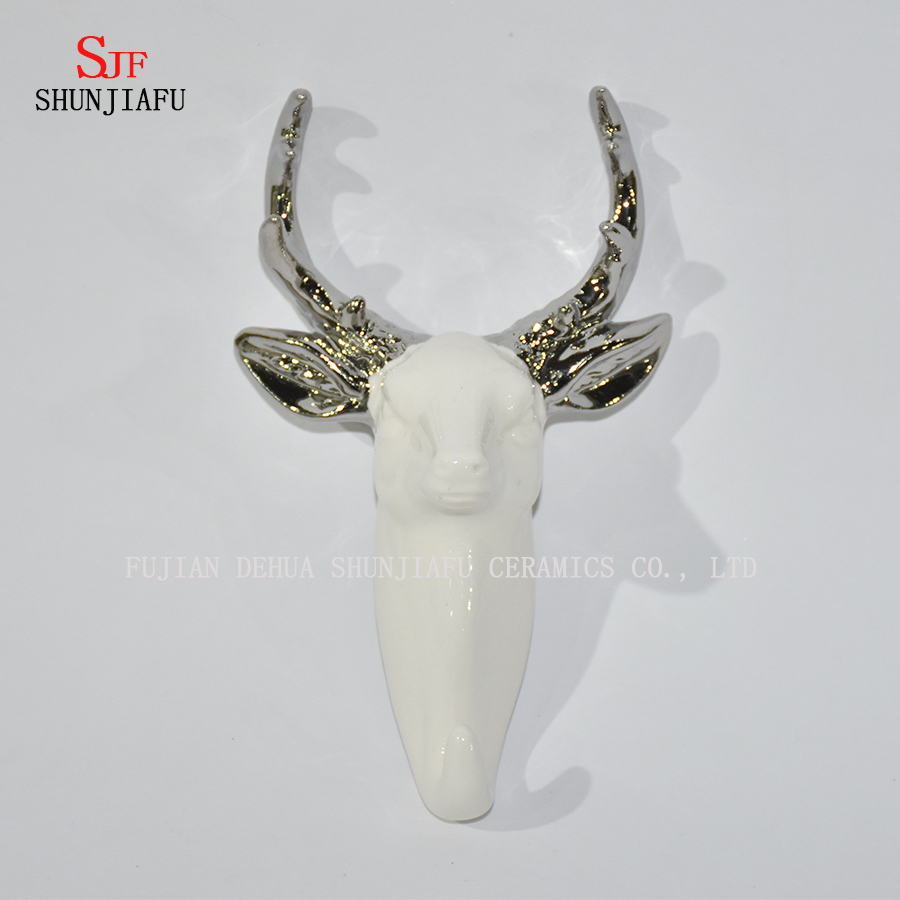 セラミック剥製鹿の頭の壁の装飾装飾/電気アンテロープホーン