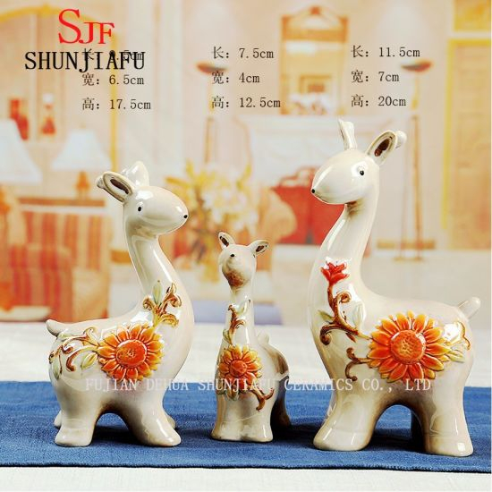 動物飾り磁器装飾鹿セラミック工芸品