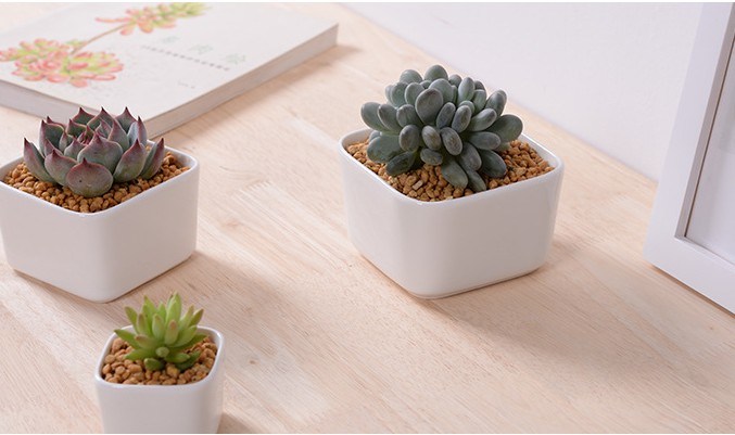 テーブルコーヒーテーブル円形大型セラミックホワイト植木鉢