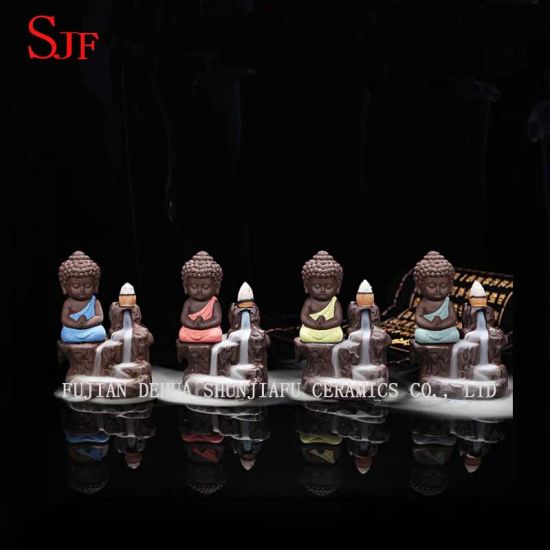 少し仏の逆流の香炉の陶磁器の家の装飾