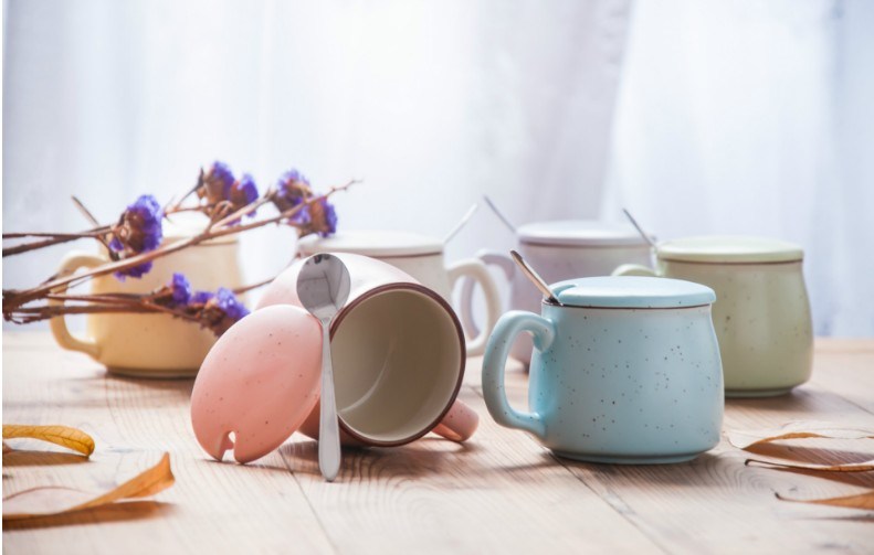 セラミック朝食カップ牛乳用セラミックカップ、コーヒー磁器カップ