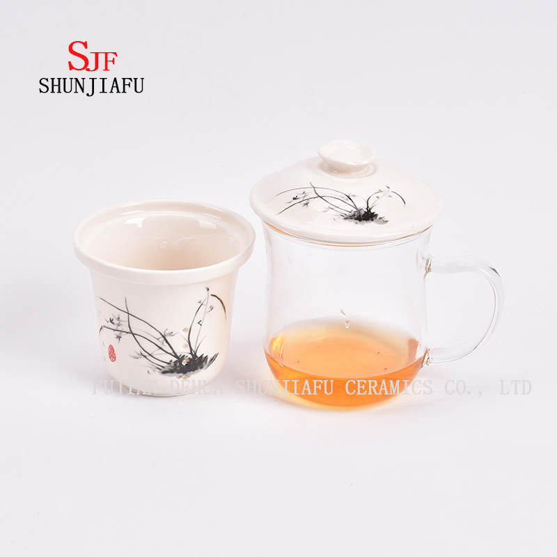 その他のスタイルと色Office家庭用フラワーティーカップセラミック、400ml