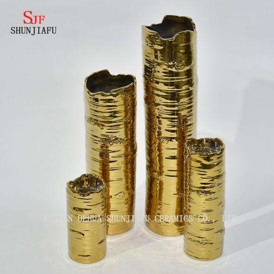 キャンドルホルダーゴールドフィニッシュメタル理想的なギフトデコレーション結婚式、パーティー、ホーム、スパ、アロマセラピー、キャンドル、花瓶、フローラル