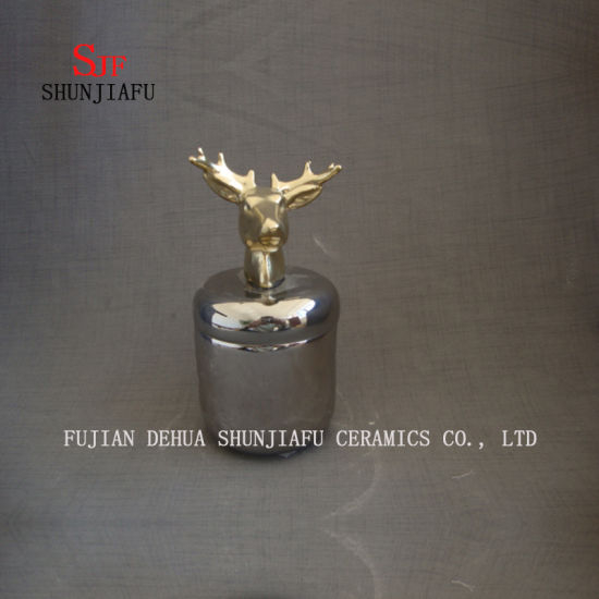 アンテロープジュエリーボックス、セラミックトリンケットの記念品ボックス