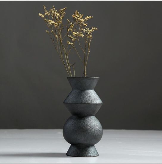 磁器セラミック花瓶、セラミック黒小花瓶
