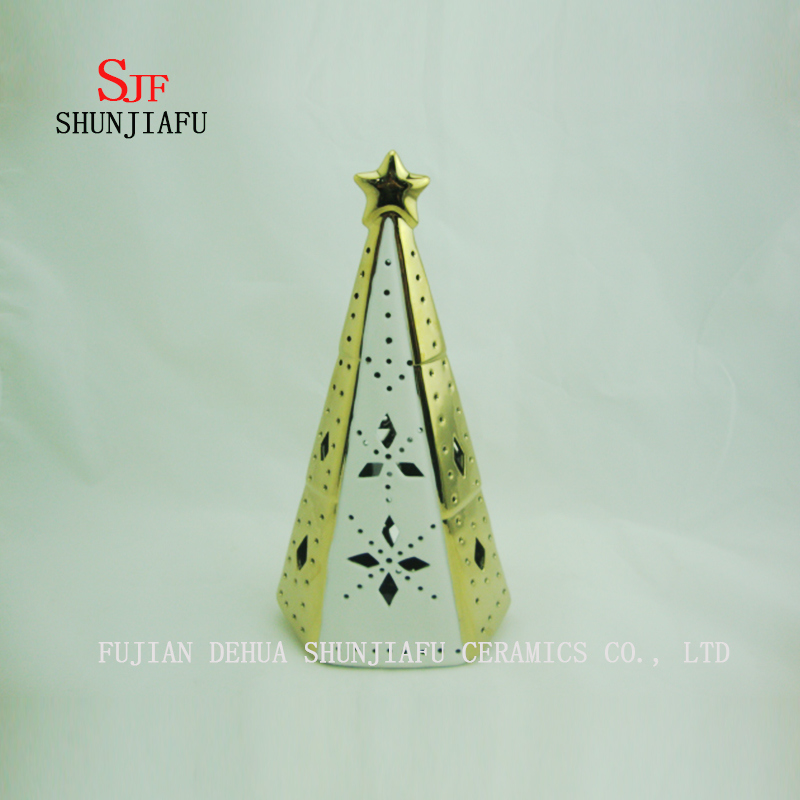 クリスマスツリーの家の装飾的なセラミックのローソク足の装飾品ギフト装飾