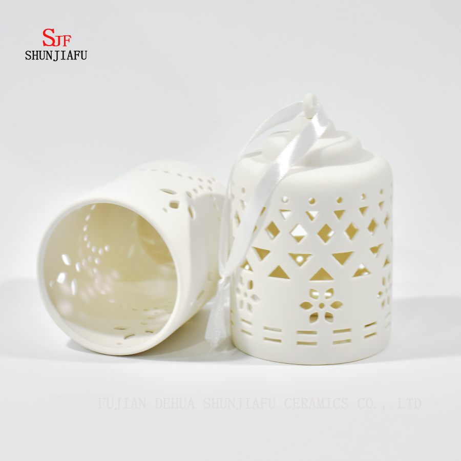 セラミックティーライトホルダーキャンドルホルダーキャンドルホルダーマシン/ Cによって刻まれたティーライト