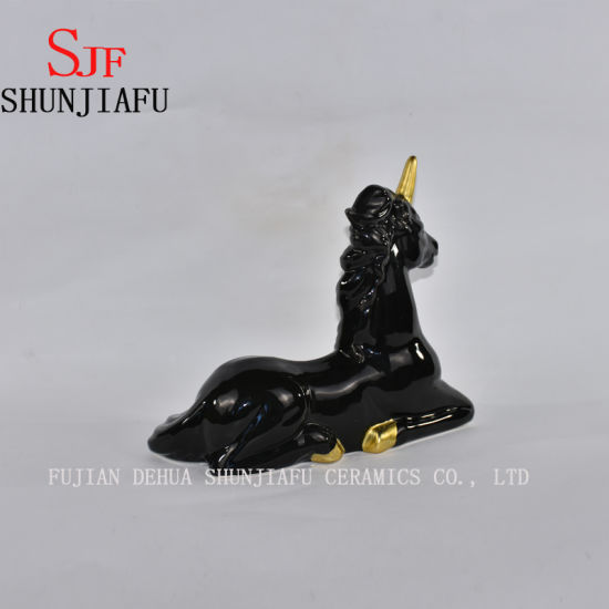 家の装飾のためのセラミック座り馬ギャロップ