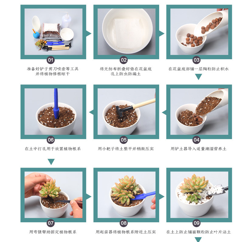 クリエイティブデスクトップデコレーションミニホワイトセラミックフラワーポット