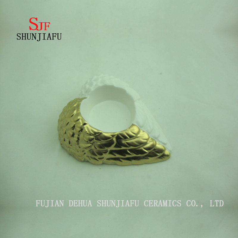 天使の翼キャンドルホルダー飾り誕生日クリスマスギフト、セラミックホルダー