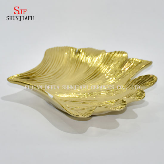 ユニークな形、電気めっきセラミックプレート/ヘビ料理/乾物料理