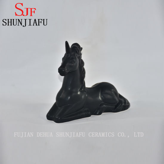 家の装飾のためのセラミック座り馬ギャロップ