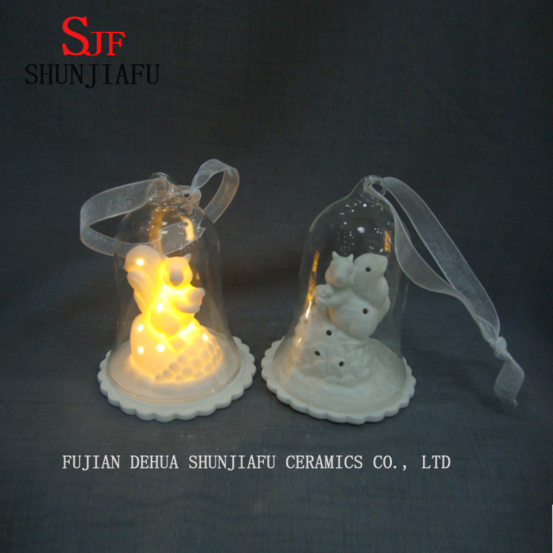 ワールドクリスマスアポセカリーインスピレーションを得たガラスドーム飾りカバー-セラミック