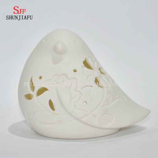 かわいい鳥の形のセラミックデザイン茶ライトストームランタン-キャンドルホルダー/クリスマスギフト