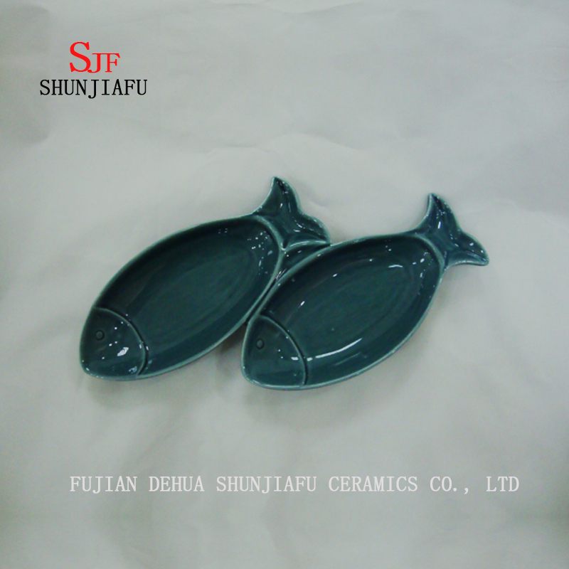 ストックショー3ピース多目的セラミックRプレート、多色磁器ソーサーボウル食器セット酢/サラダ醤油/わさび/チリ油海シリーズ