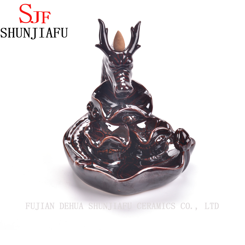 セラミックドラゴン逆流香炉