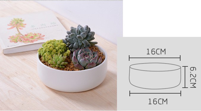 小さな丸いセラミック植木鉢商品名：スクエアセラミックポット