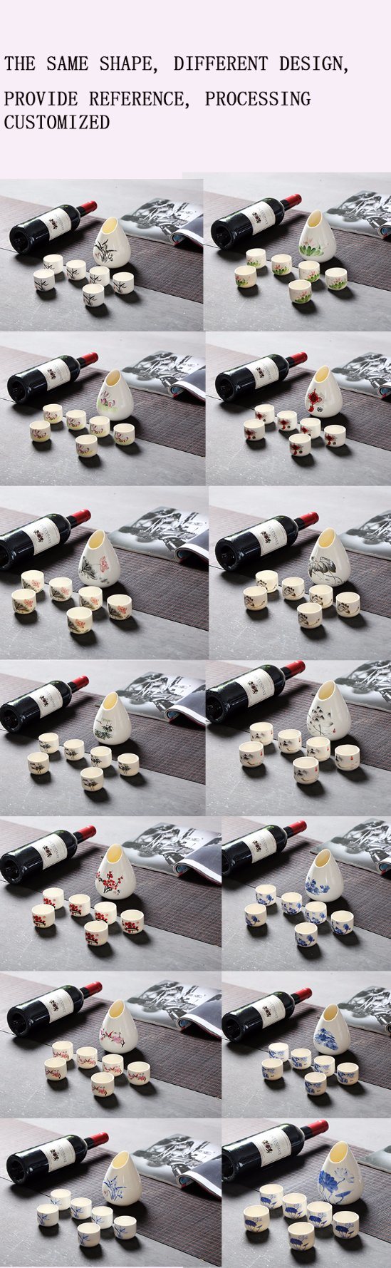 骨中国カップ/セラミックワイン。印刷とカップ。