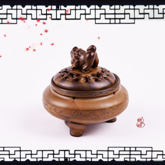 眠りのライオンリングお香バーナーお香バーナー、お香ホルダー、香炉、瞑想用