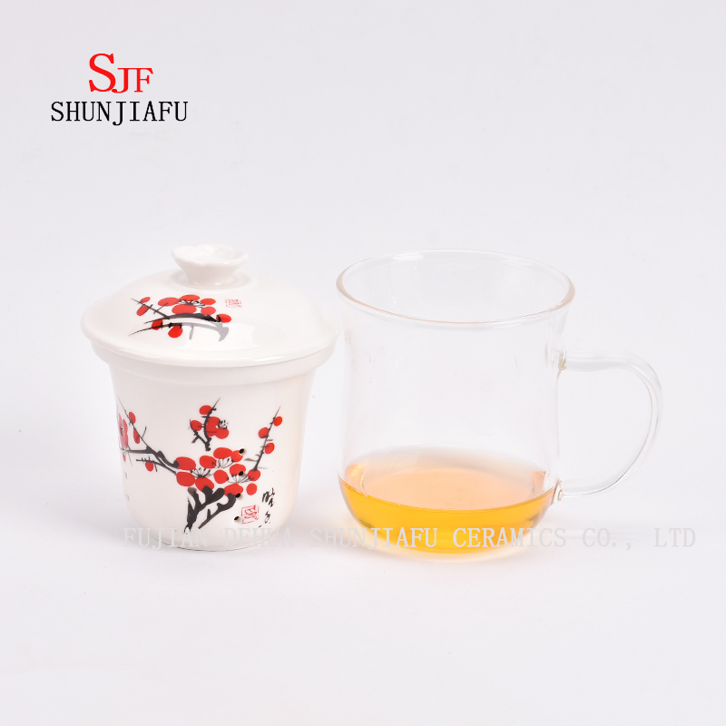 より多くのスタイルと色オフィス家庭用フラワーティーティーカップ