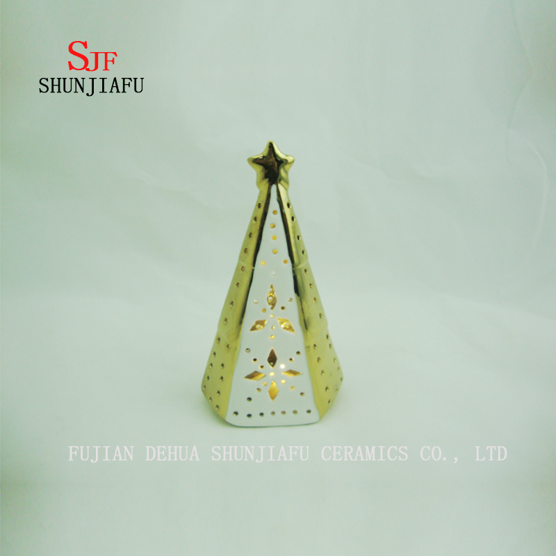 クリスマスツリーの家の装飾的なセラミックのローソク足の装飾品ギフト装飾