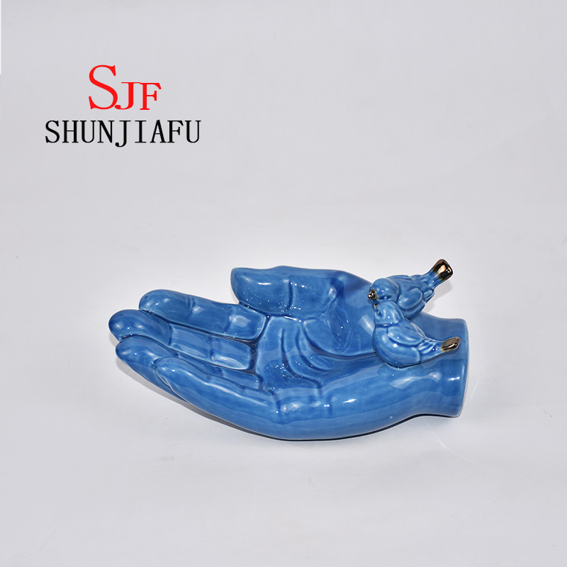 セラミックベルガモットスナックまたはフルーツプレート/キッチン用品用皿（青）