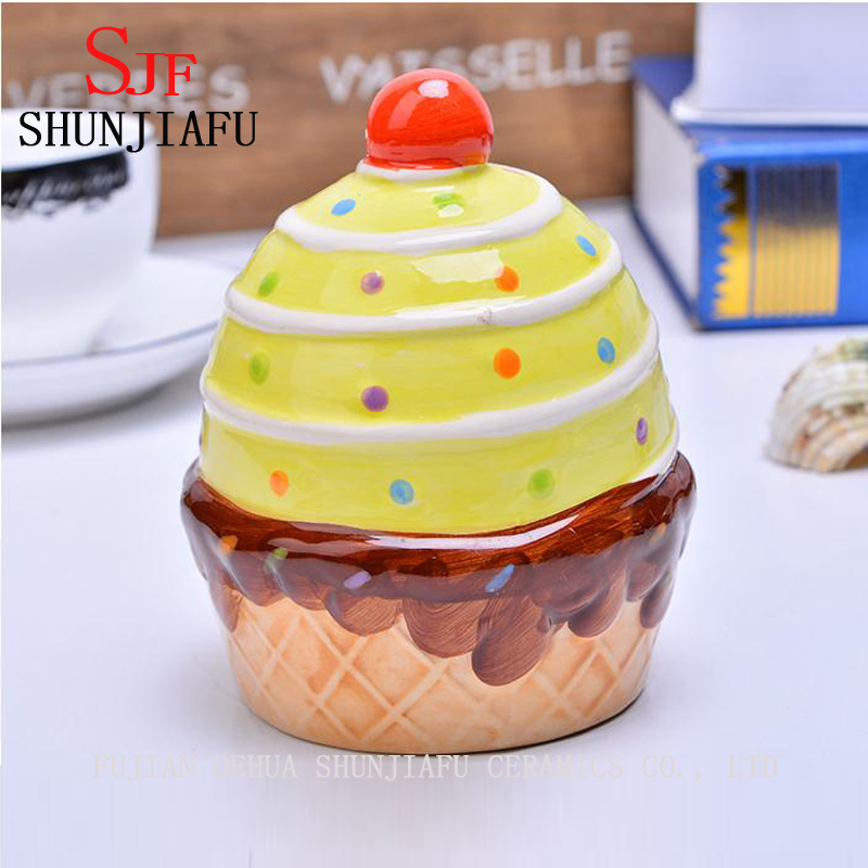 ギフトのためのセラミックアイスクリームコインバンク